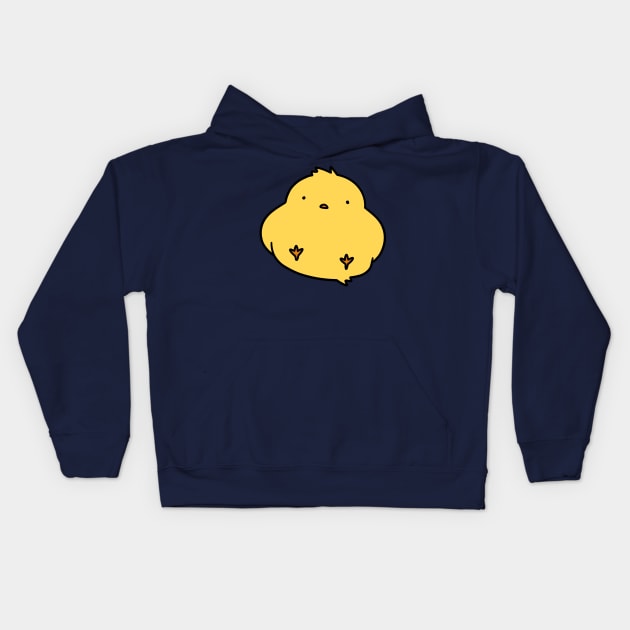 Chubby Yellow Bird Kids Hoodie by saradaboru